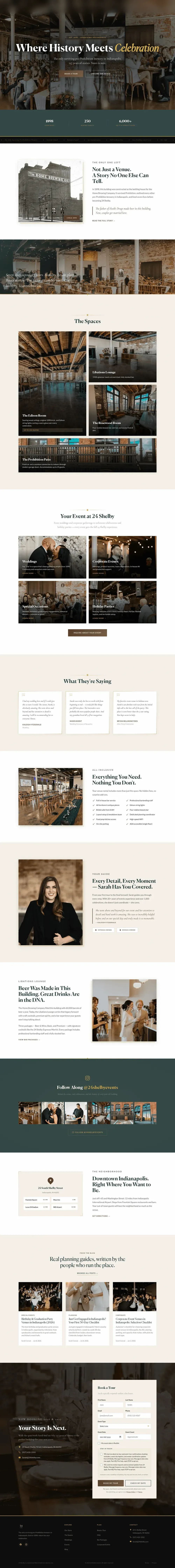 Events & Venue website built by Black & White Digital